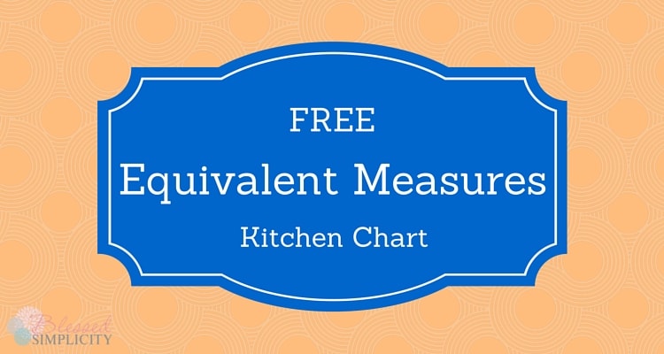 Free Kitchen Measurement Chart