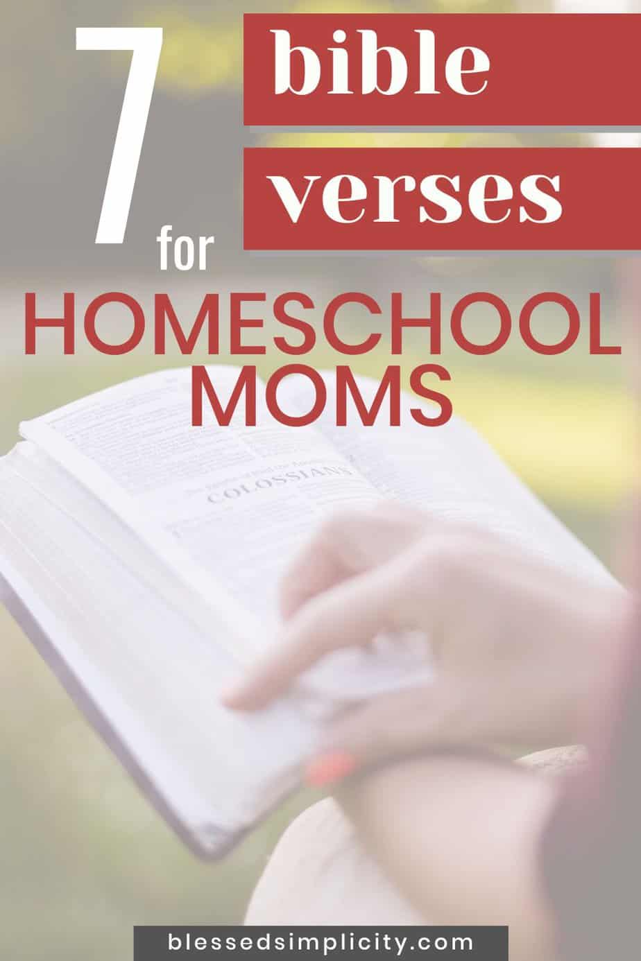 Bible Verses for Homeschool Moms