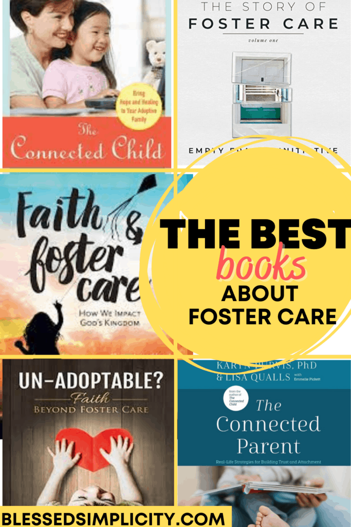 books about foster are book covers pictures behind circle with text