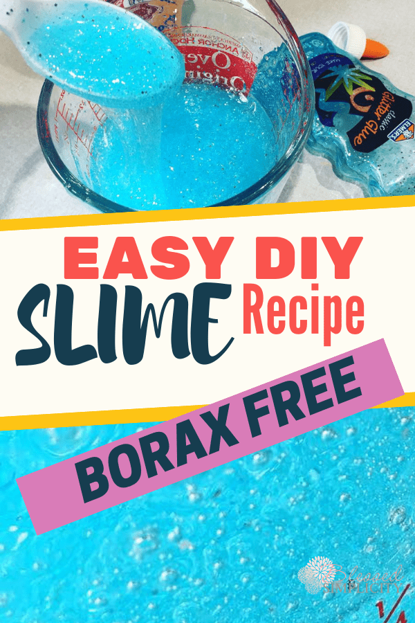 Have some serious sensory fun with this borax free glitter slime recipe. sensory slim | slime recipes | easy slime recipe | best slime recipe | slime recipe no borax | contact solution slime recipe