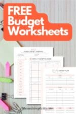 Free Printable Budget Worksheet