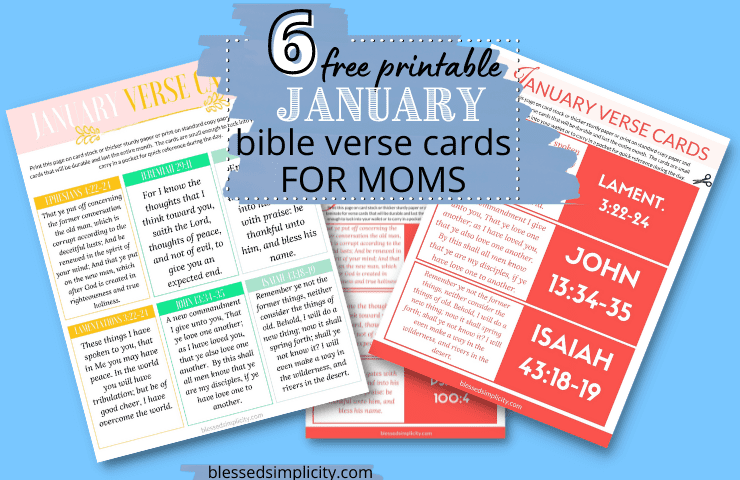 January Scripture Memory Cards for Moms