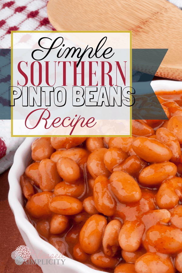 This easy southern pinto beans recipe is makes the perfect weeknight dinner. This meal can be meatless if you leave our the pork. Set this crock pot meal to cook while you are at work.