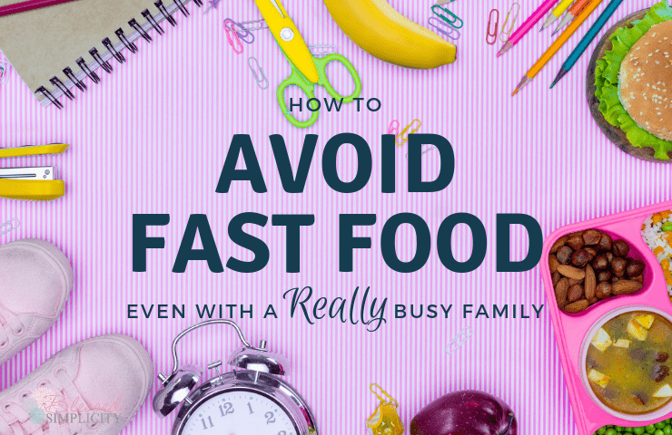 Are you tired of eating fast food? Do you want to save money and eat healthier? Use these seven tips for avoiding fast food. | grocery budget | eat healthy | how to eat at home | eat at home challenge | eat at home meal plan | eat at home for a month | eat at home ideas | frugal living