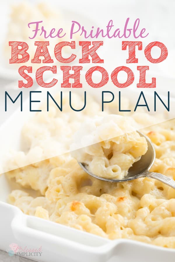 Use this menu plan for back to school dinners to get a healthy 30 minute dinner on the table after school.  | back to school dinner ideas | back to school dinner recipes | back to school dinner menu | healthy back to school dinner | easy back to school dinner | 30 minute dinners | 30 minute dinner menu plan | 30 minute back to school dinner | back to school dinner crock pot