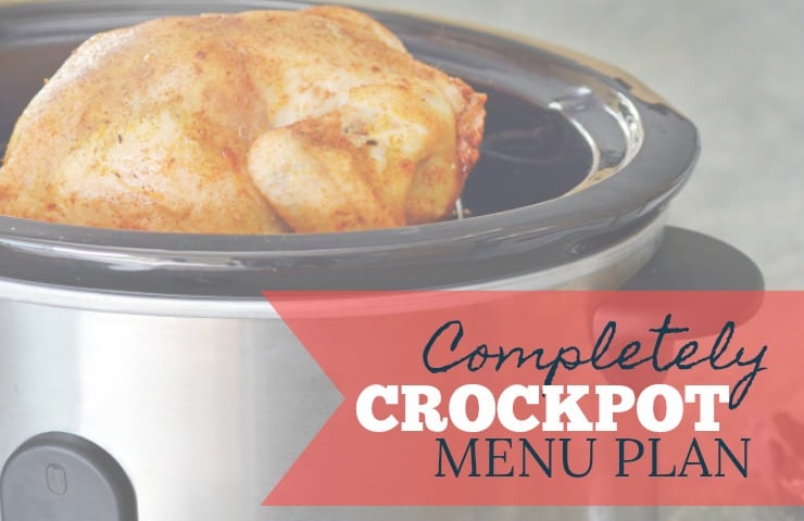 Serve up a months worth of easy crockpot dinners with this completely crockpot menu plan. This variety of slow cooker recipes will keep your family happy every night of the week.