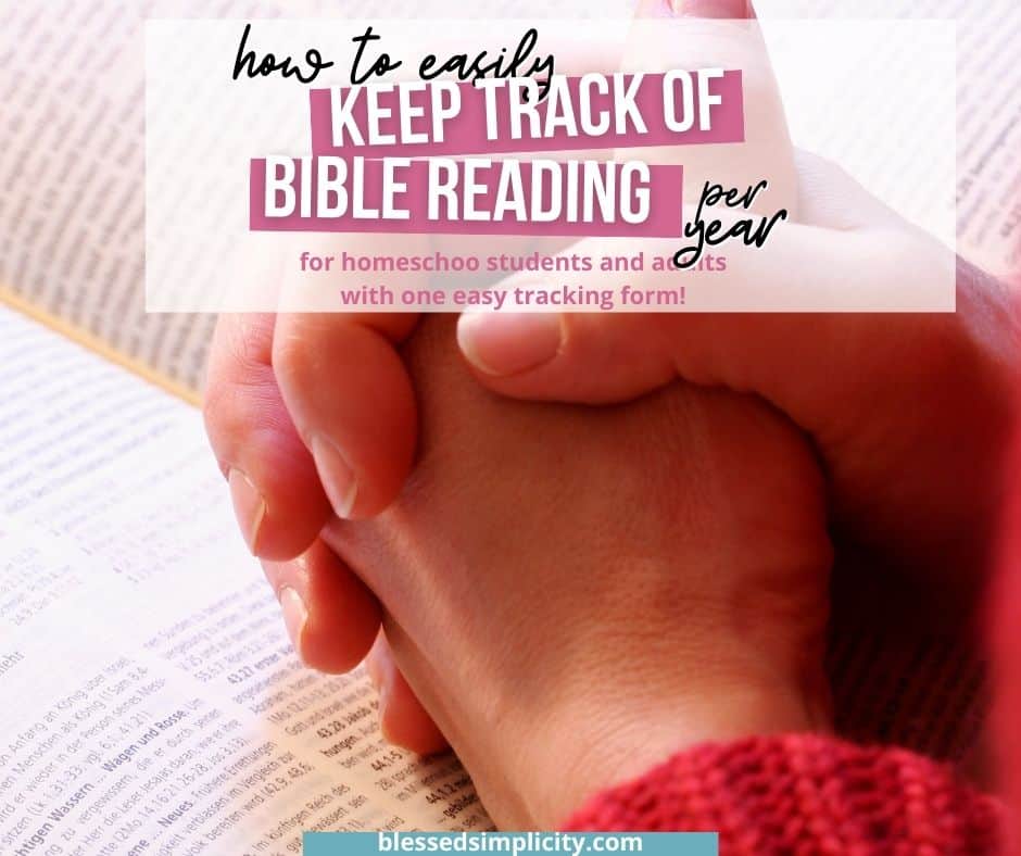 Homeschool Bible Reading Tracker – Free Printable