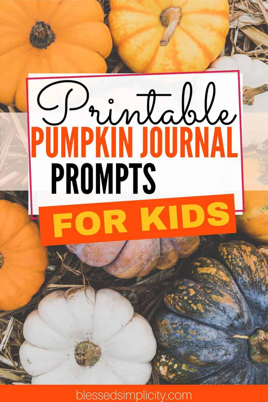 Pumpkin Journal Prompts for Kids