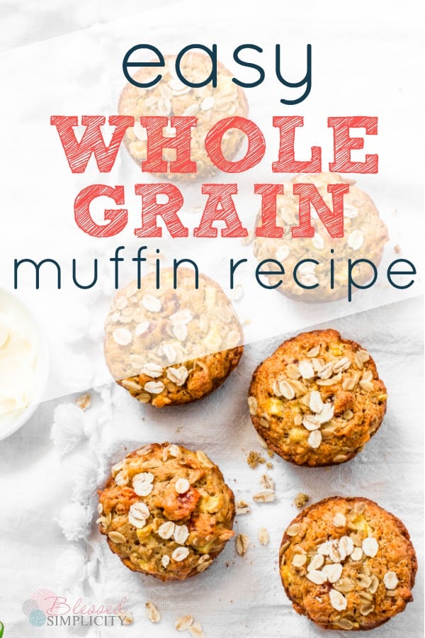 Send your kids out the door with a healthy breakfast with these whole grain muffins. | breakfast muffins | easy muffins recipes | healthy muffins recipes | chocolate chip muffins recipes | banana nut muffins recipes | whole wheat muffins | whole grain muffins recipes | muffin recipes for kids | back to school breakfast | school morning breakfast | breakfast on the go | 