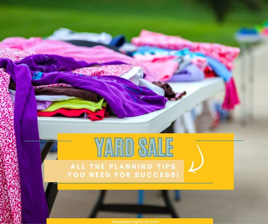 How to Plan a Yard Sale